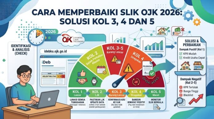 Cara Memperbaiki SLIK OJK Solusi Kol 3, 4 dan 5 (1) Cara Memperbaiki SLIK OJK 2026: Solusi Kol 3, 4 dan 5