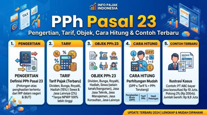 PPh Pasal 23 PPh Pasal 23: Tarif, Objek, Cara Hitung & Contoh Terbaru